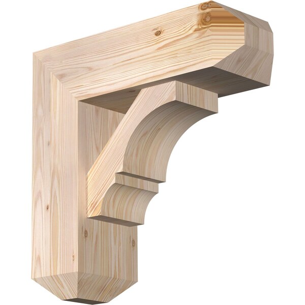 Ekena Millwork Balboa Craftsman Smooth Bracket w/ Offset Brace, Douglas Fir, 7 1/2"W x 22"D x 22"H BKT0806X22X22BOA04SDF - main